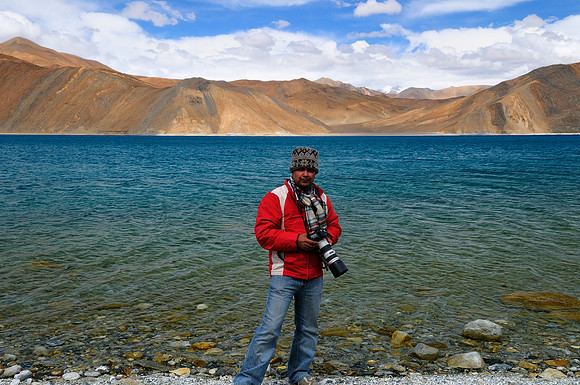 At pangong lake, Ladakh