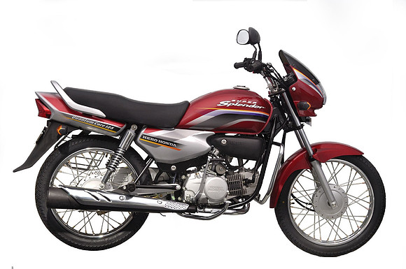 Full profile red hero honda
